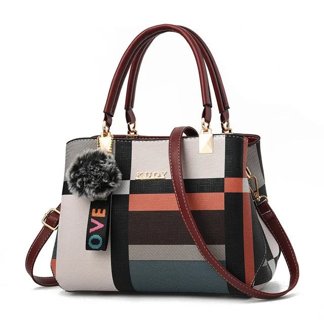 New Luxury Handbag Women Stitching Wild Messenger Bags Designer Brand Plaid Shoulder Bag Female Ladies Totes