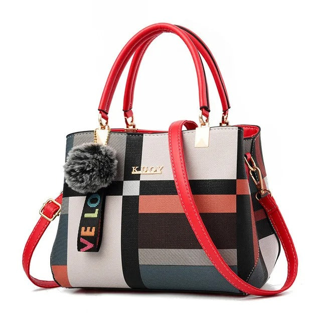 New Luxury Handbag Women Stitching Wild Messenger Bags Designer Brand Plaid Shoulder Bag Female Ladies Totes