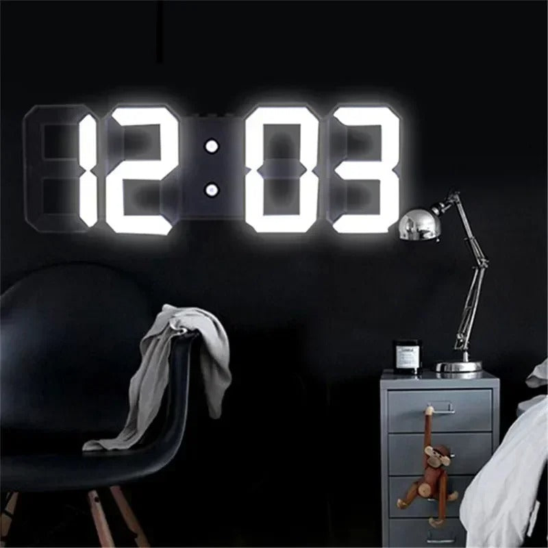 Wall Clock 3D Led Clocks Decoration for Room