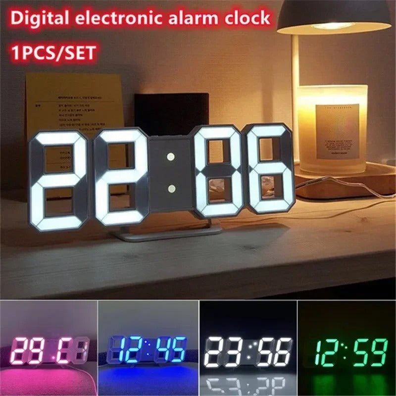 Wall Clock 3D Led Clocks Decoration for Room