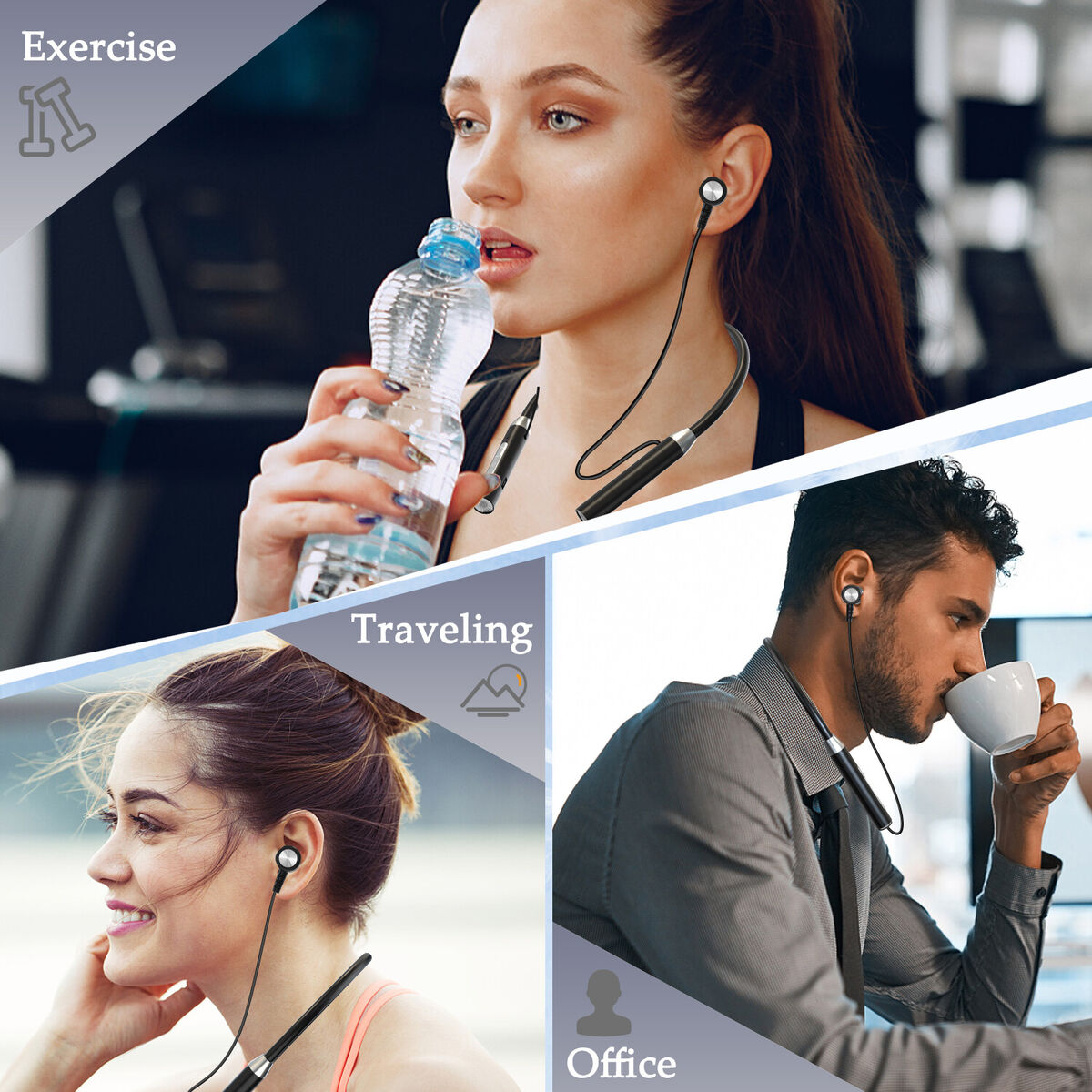 M10 , A6s , F2 earbuds Headphones,Handfree,EarPhone, Bluetooth Neckband Magnetic Earphones Sport Running Earbuds Waterproof Bluetooth 5.2 Headset With Mic, SM Trader