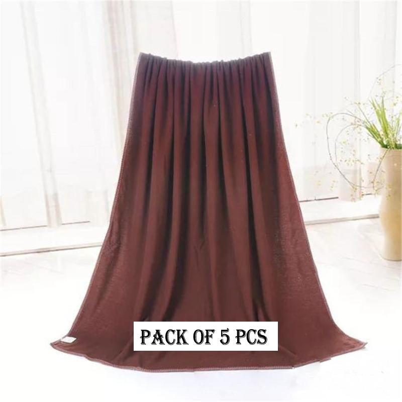 Pack Of 5 Pcs – 135*70cm Microfiber Bath Towels, Super Absorbent And Soft Care Towels