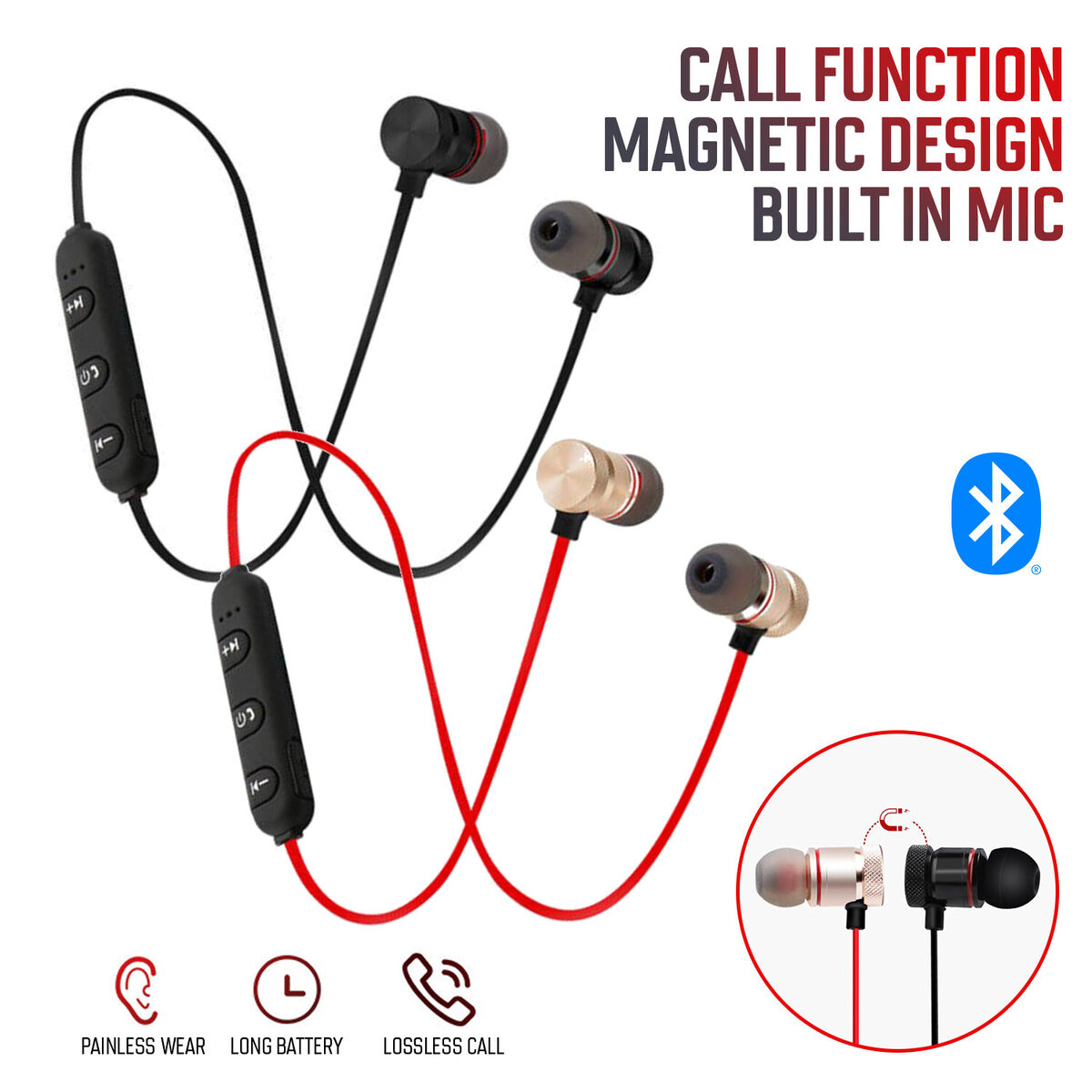 M10 , A6s , F2 earbuds Headphones,Handfree,EarPhone, Bluetooth Neckband Magnetic Earphones Sport Running Earbuds Waterproof Bluetooth 5.2 Headset With Mic, SM Trader