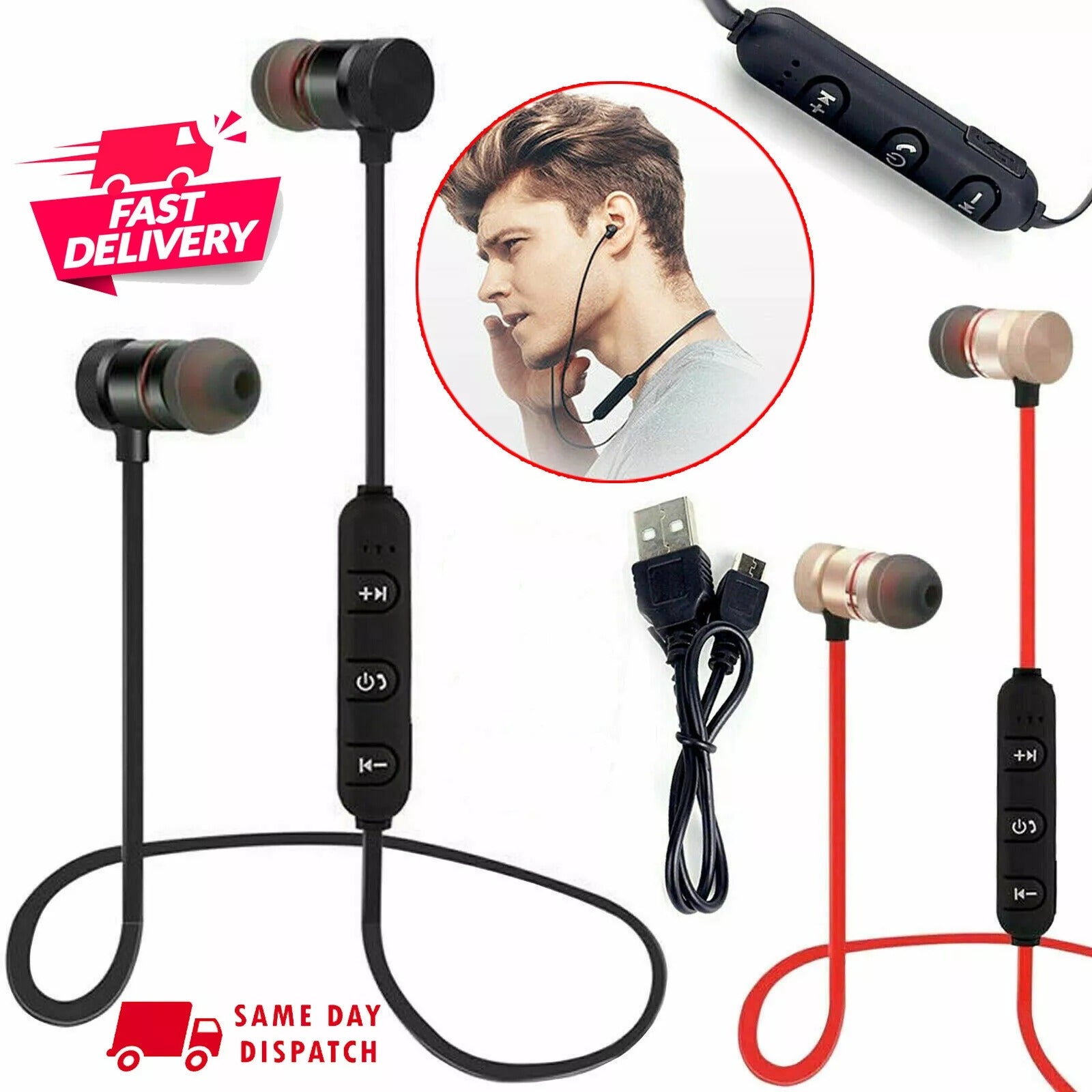 M10 , A6s , F2 earbuds Headphones,Handfree,EarPhone, Bluetooth Neckband Magnetic Earphones Sport Running Earbuds Waterproof Bluetooth 5.2 Headset With Mic, SM Trader